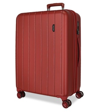5319366 TROLLEY ABS 75CM. C/EXP. 4R.WOOD ROJO