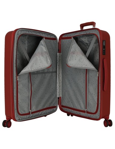 5319366 TROLLEY ABS 75CM. C/EXP. 4R.WOOD ROJO