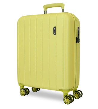 531916B TROLLEY ABS 55CM.4R.WOOD AMARILLO