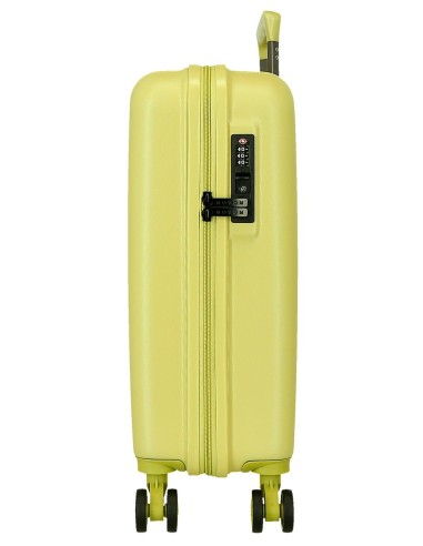 531916B TROLLEY ABS 55CM.4R.WOOD AMARILLO
