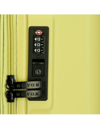 531916B TROLLEY ABS 55CM.4R.WOOD AMARILLO