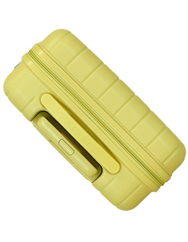 531916B TROLLEY ABS 55CM.4R.WOOD AMARILLO