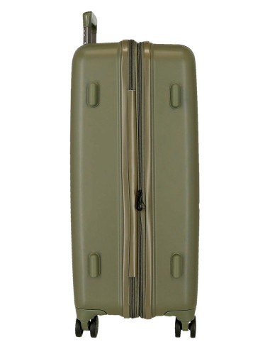 531936A TROLLEY ABS 75CM. C/EXP. 4R.WOOD CAQUI