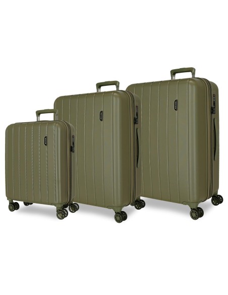 531846A SET/3 TROLLEY ABS 55-65-75CM. C/EXP 4R.WOOD CAQUI