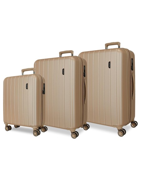5318465 SET 3/TROLLEY ABS 55-65-75CM. C/EXP 4R.WOOD CHAMPAGN 5318465 SET 3/TROLLEY ABS 55-65-75CM. C/EXP 4R.WOOD CHAMPAGN