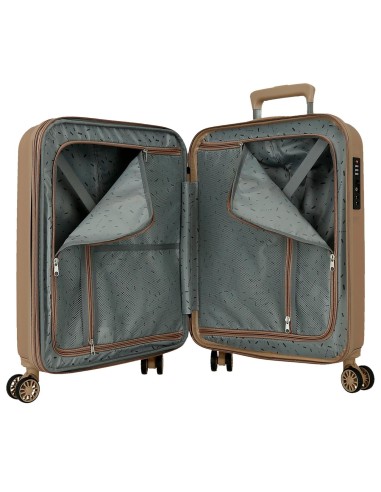 5318465 SET 3/TROLLEY ABS 55-65-75CM. C/EXP 4R.WOOD CHAMPAGN