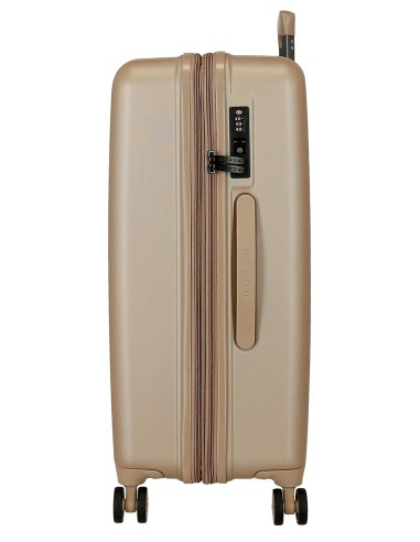 5318465 SET 3/TROLLEY ABS 55-65-75CM. C/EXP 4R.WOOD CHAMPAGN