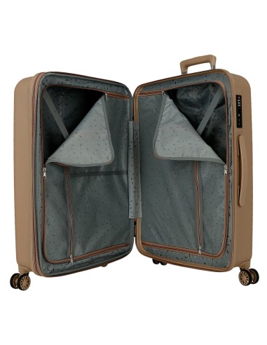 5318465 SET 3/TROLLEY ABS 55-65-75CM. C/EXP 4R.WOOD CHAMPAGN