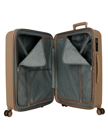 5318465 SET 3/TROLLEY ABS 55-65-75CM. C/EXP 4R.WOOD CHAMPAGN 5318465 SET 3/TROLLEY ABS 55-65-75CM. C/EXP 4R.WOOD CHAMPAGN