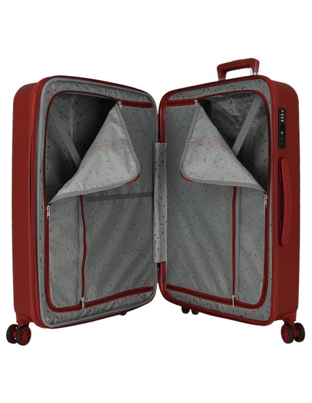 5318466 SET 3/TROLLEY ABS 55-65-75CM. C/EXP 4R.WOOD ROJO