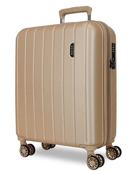 5318665 TROLLEY ABS 55CM.4R.C/EXP.WOOD CHAMPAGNE