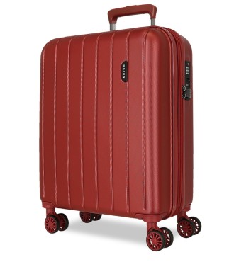 5318666 TROLLEY ABS 55CM.4R.C/EXP.WOOD ROJO