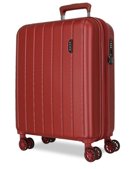 5318666 TROLLEY ABS 55CM.4R.C/EXP.WOOD ROJO