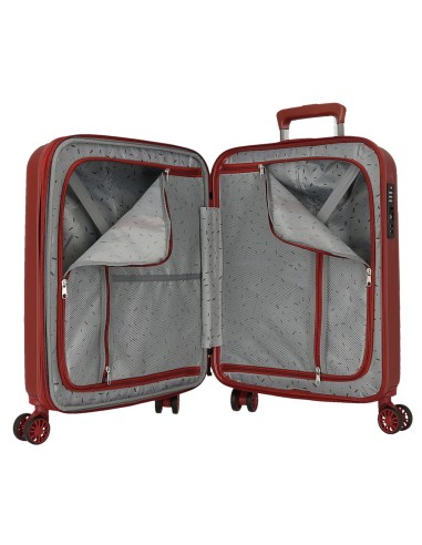 5318666 TROLLEY ABS 55CM.4R.C/EXP.WOOD ROJO