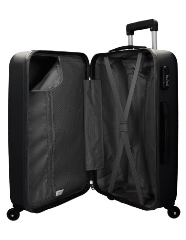 5849460 SET/3 TROLLEY ABS 55-65-75CM.4R. ROLL ROAD FLEX NEGR