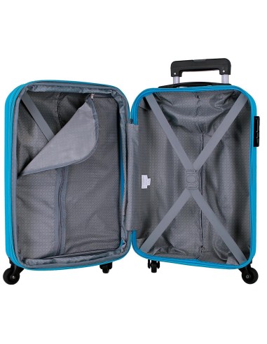 584866A TROLLEY ABS 55CM.4R.C/EXP. ROLL ROAD FLEX AZULINA