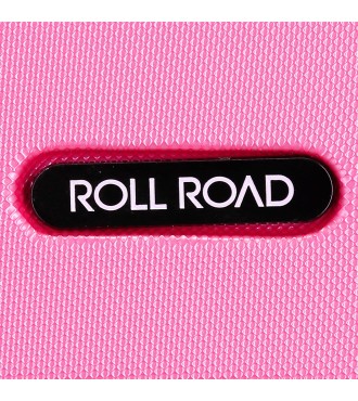 584866G TROLLEY ABS 55CM.4R.C/EXP. ROLL ROAD FLEX ROSA 2