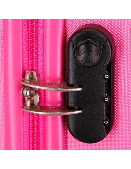 584926G TROLLEY ABS 65CM.4R. ROLL ROAD FLEX ROSA