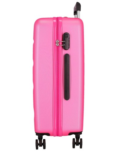 584956G SET/2 TROLLEY ABS 55-65-CM.4R. ROLL ROAD FLEX ROSA