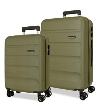 584956H SET/2 TROLLEY ABS 55-65-CM.4R. ROLL ROAD FLEX CAQUI
