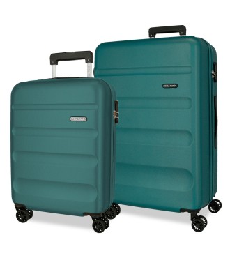 584956I SET/2 TROLLEY ABS 55-65-CM.4R. ROLL ROAD FLEX VERDE