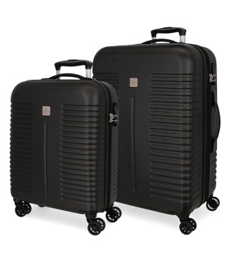 5089521 SET/2 TROLLEY  ABS 55-70CM.4R. INDIA NEGRO