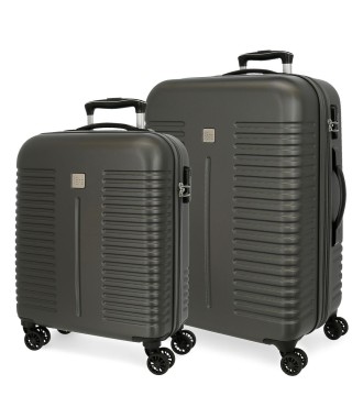 5089522 SET/2 TROLLEY  ABS 55-70CM.4R. INDIA ANTRACITA