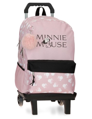 31425T1 MOCHILA ADAP.44CM. 2C. C/CARRO MINNIE HEADS