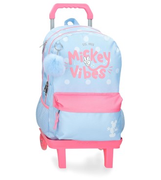 31325T1 MOCHILA ADAP.44CM. 2C. C/CARRO MICKEY VIBES