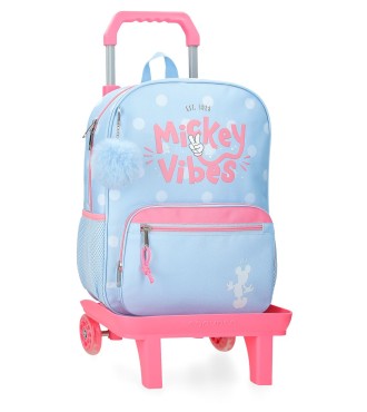 31326T1 MOCHILA ADAP. 38CM. C/CARRO MICKEY VIBES