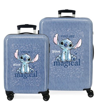 3851422 SET 2/TROLLEY ABS 55-65CM.4R.STITCH YOU ARE MAGICA