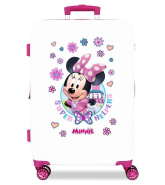 4571263 TROLLEY ABS 65CM.4R.MINNIE HAPPY HELPERS BLANCO