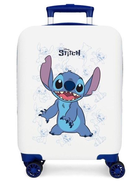 4381343 TROLLEY ABS 50 CM.4R HAPPY STITCH BLANCO