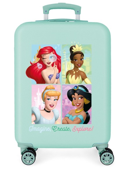 2061144 TROLLEY ABS 55CM.4R IMAGINE, CREATE, EXPLORE TURQUES