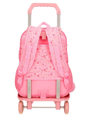 67122T3 MOCHILA ADAP. 40CM. 2C. C/CARRO PJL ALENKA ROSA