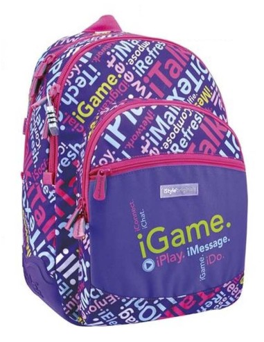 Mochila Escolar iStyle Multicolor Purple