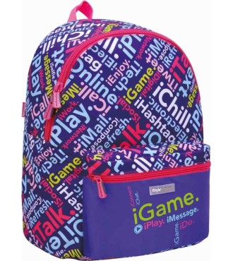 Mochila Escolar iStyle Multicolor Purple