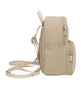 7142041 MOCHILA 25CM PJL JANA BEIGE 2