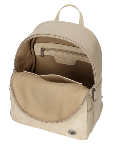 7142041 MOCHILA 25CM PJL JANA BEIGE 7142041 MOCHILA 25CM PJL JANA BEIGE