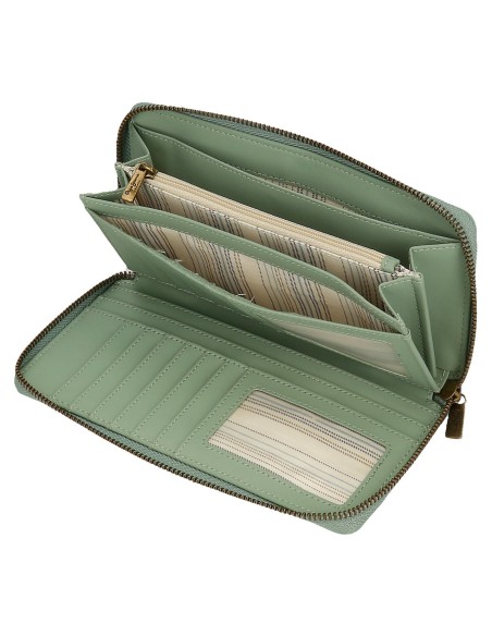 7928534 BILLETERO C/CREMALLERA PJL MORGAN VERDE 7928534 BILLETERO C/CREMALLERA PJL MORGAN VERDE