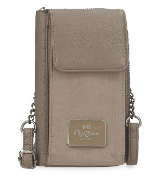 7095344 BANDOLERA PORTAMOVIL Y TARJETAS PJL CHRISTINE TAUPe