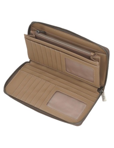 7098544 BILLETERO C/CREMALLERA PJL CHRISTINE TAUPE