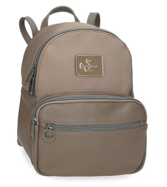 7092144 MOCHILA 25CM PJL CHRISTINE TAUPE