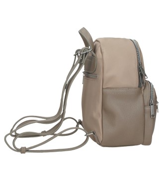 7092144 MOCHILA 25CM PJL CHRISTINE TAUPE 2