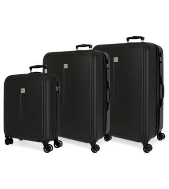 5069421 SET/3 TROLLEY  ABS 55-68-78CM.4R.CAMBOYA NEGRO