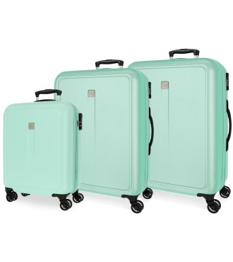 5069425 SET/3 TROLLEY  ABS 55-68-78CM.4R.CAMBOYA TURQUESA