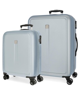 5069523 SET/2 TROLLEY  ABS 55-68CM.4R.CAMBOYA AZUL CLARO