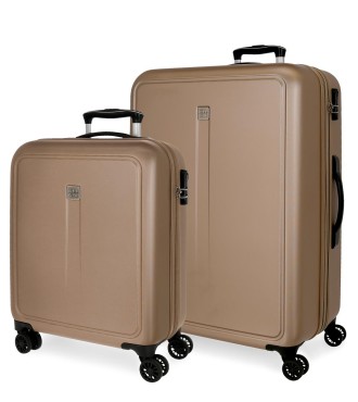 5069522 SET/2 TROLLEY  ABS 55-68CM.4R.CAMBOYA CHAMPAGNE