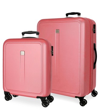 5069524 SET 2/TROLLEY ABS 55-65CM.4R.CAMBOYA ROSA