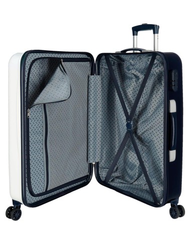 4061922 SET/2 TROLLEY  ABS 55-68CM.4R.BIA JEANS BLANCO